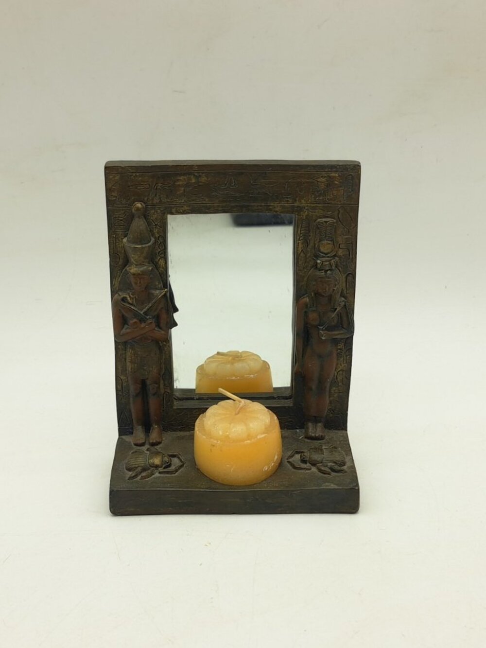 Vintage Table Mirror Ancient Egyptian Theme